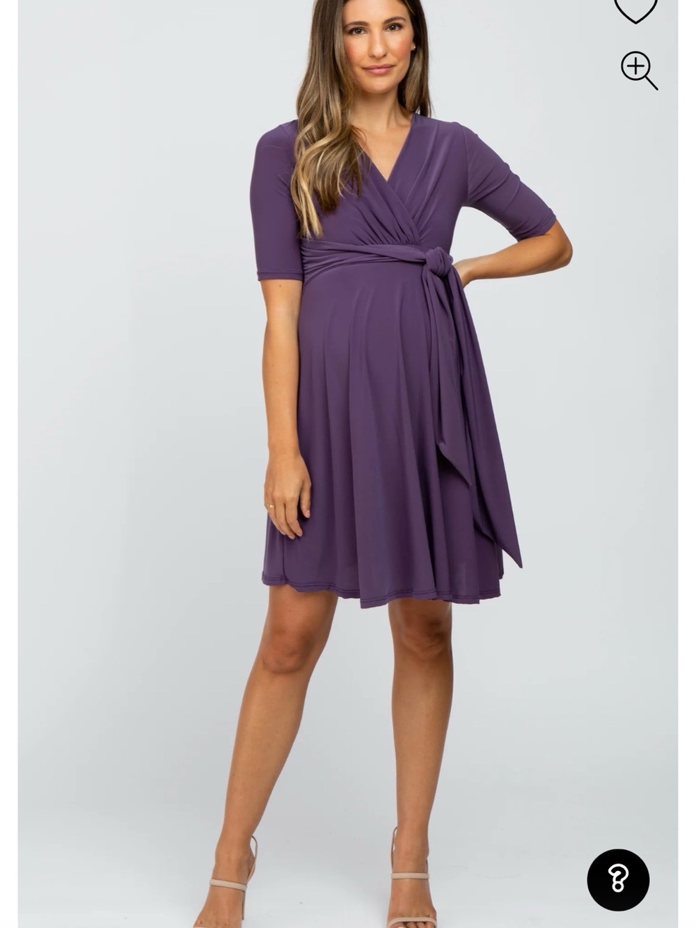Maternity - Waist Tie Maternity Nursing Dress